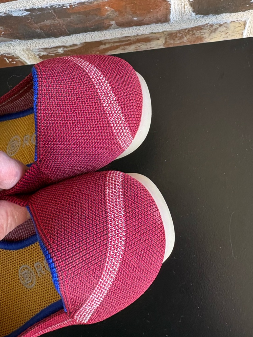 Rothy’s The Point Lollipop Red White Stripe Slip On Flats Shoes Size 10  Rare - Picture 8 of 12
